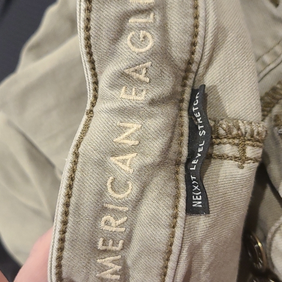 American eagle next level stretch hi rise jeggings button fly light green - Picture 2 of 9